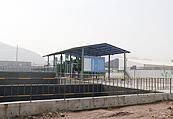 Three waste treatment pool